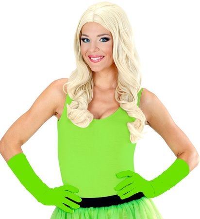 RĘKAWICZKI NEONOWE ZIELONE 40CM