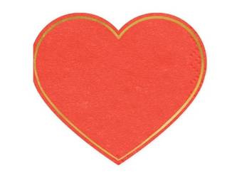 SERWETKI PAPIEROWE SERCE 14.3 X 12.5 CM 20 SZT.