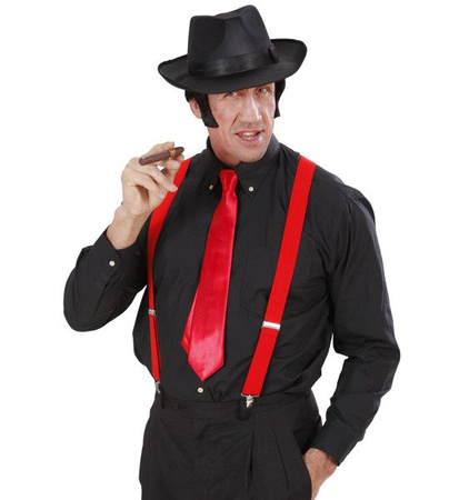 KRAWAT SATYNOWY CZERWONY