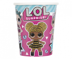 KUBECZKI PAPIEROWE LOL SURPRISE 266 ml 8 SZT.
