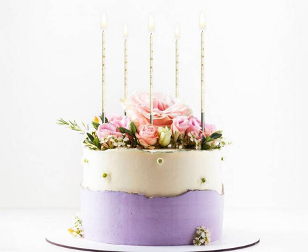 ŚWIECZKI URODZINOWE BIAŁE 16.5 CM 6 SZT