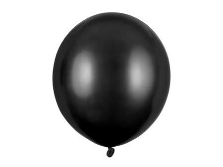 BALONY LATEKSOWE METALICZNY CZARNY 43 CM 25 SZT