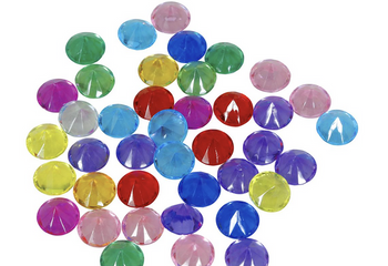 WORECZEK 50 RÓŻNOKOLOROWYCH DIAMENTÓW 1,50 CM