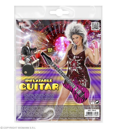 GITARA 107CM DMUCHANA ZEBRA RÓŻ