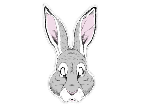 Maska Zając, ok. 23 x 41 cm (1 karton / 40 szt.)