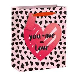 TOREBKA NA PREZENTY WALENTYNKI SERCE 32 X 26 CM