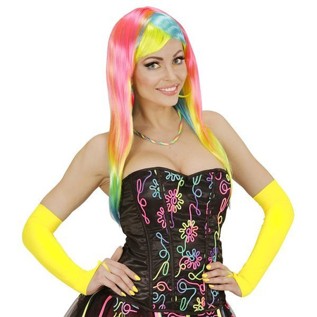 RĘKAWICZKI DŁUGIE ŻÓŁTE SATYNOWE