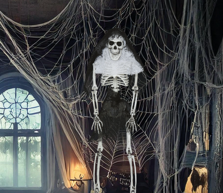 DEKORACJA SZKIELET ZAKONNICA 45 CM