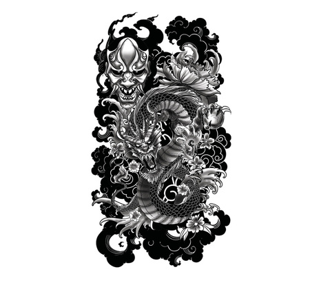 DRAGON TATTOO, 14x30 CMS