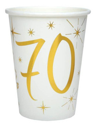KUBECZKI PAPIEROWE ZŁOTA 70 250 ML 10 SZT.