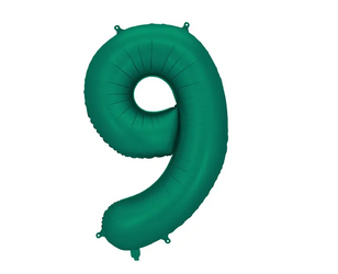 BALON FOLIOWY CYFRA 9 86CM BUTELKOWA ZIELEŃ