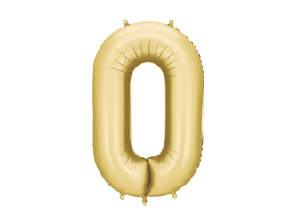 BALON FOLIOWY 0 CYFRA 86 CM ZŁOTY