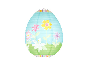 LAMPION PAPIEROWY PISANKA JAJKO NIEBIESKI 25 CM 1 SZT WIELKANOC