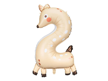 BALON FOLIOWY CYFRA 2 SARENKA 65 X 102 CM