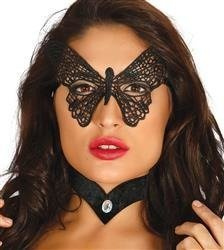 MASKA KORONKOWA CZARNY MOTYL