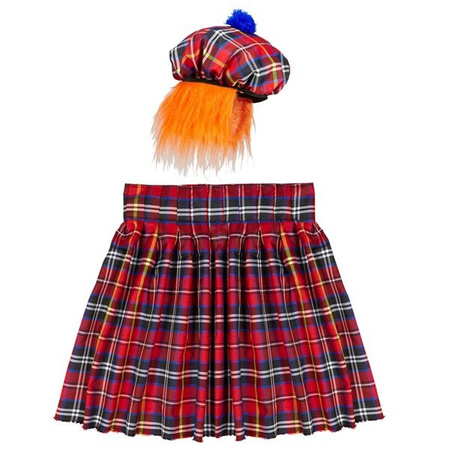 ZESTAW SZKOCKI KILT + BERET 