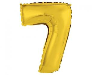 BALON FOLIOWY CYFRA 7 ZŁOTA 35 CM