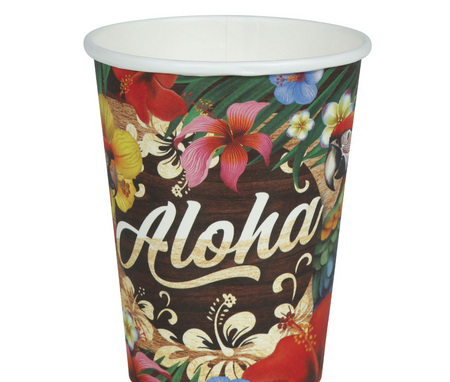 KUBECZKI PAPIEROWE ALOHA 6 SZT 240 ML