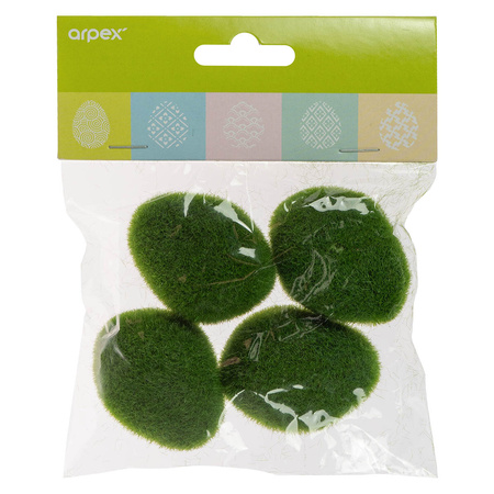 DEKORACYJNE KAMIENIE Z IMITACJI MCHU 4 SZT. WIELKANOC