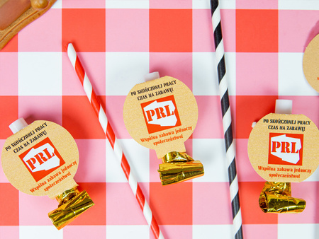 GWIZDKI TRĄBKI URODZINOWE PRL 6 SZT