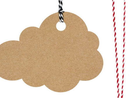Zawieszki do prezentów Chmurka (1 karton / 40 op.) (1 op. / 6 szt.)