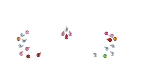 KROPELKI WIELOKOLOROWE SAMOPRZYLEPNE NA TWARZ