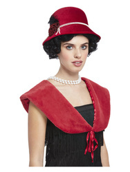 ZESTAW RETRO CZERWONY LATA 20