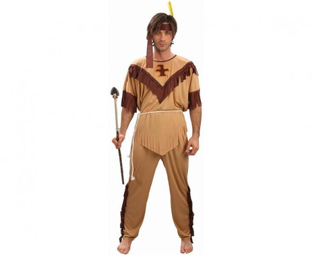 STRÓJ MĘSKI INDIANIN BRĄZOWY