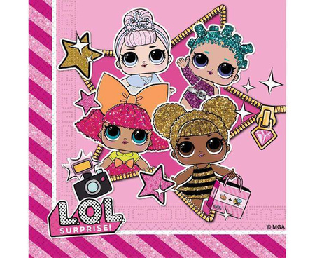 ZESTAW LOL SURPRISE TALERZYKI+KUBECZKI+SERWETKI