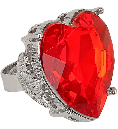 PIERŚCIONEK CZERWONE SERCE