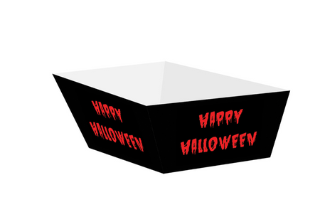 PUDEŁKA NA CHIPSY HALLOWEEN CZARNE 4 SZT