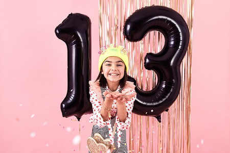 BALON FOLIOWY 86cm, CYFRA 1 CZARNA