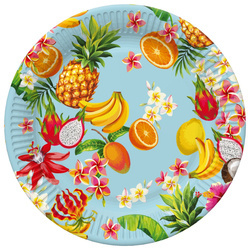 TALERZYKI PAPIEROWE HAWAJSKIE 23 CM