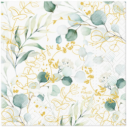 SERWETKI PAPIEROWE KOMUNIA EUKALIPTUS 25X25 CM 20 SZT