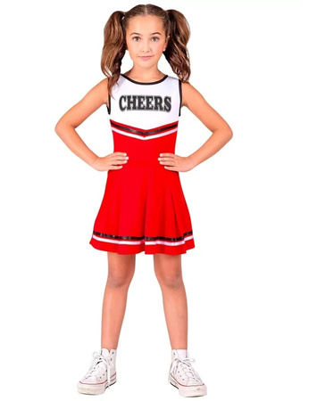 STRÓJ MAŁA CHEERLEADERKA CZERWONA