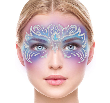 NAKLEJKA BROKATOWA NA TWARZ KSIĘŻNICZKA LODU