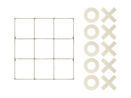 GRA KÓŁKO I KRZYŻYK DREWNO JUTA