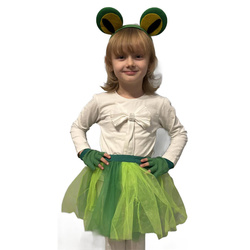 ZESTAW ŻABKA OPASKA SPÓDNICZKA RĘKAWICZKI