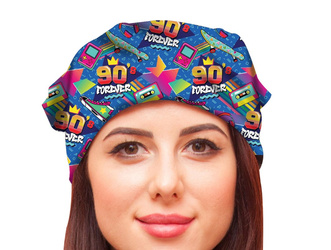 CHUSTA NA GŁOWĘ SZYJE LATA 90 NIEBIESKA