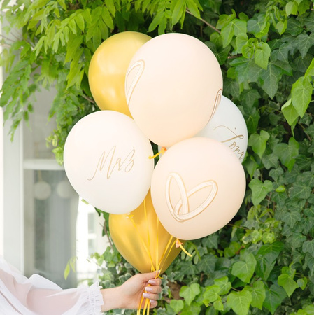 BALONY LATEKSOWE MĄŻ ŻONA 6 SZT 30 CM