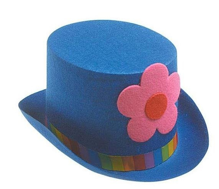 CYLINDER KOLOROWY KWIATEK NIEBIESKI