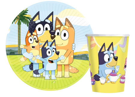 ZESTAW BLUEY TALERZYKI+KUBECZKI