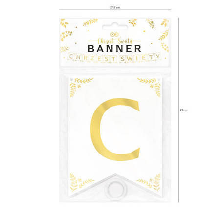 BANNER CHRZEST ŚWIĘTY ZŁOTY 160CM