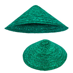 KAPELUSZ CZAPKA CHIŃCZYKA SŁOMKOWA ZIELONA