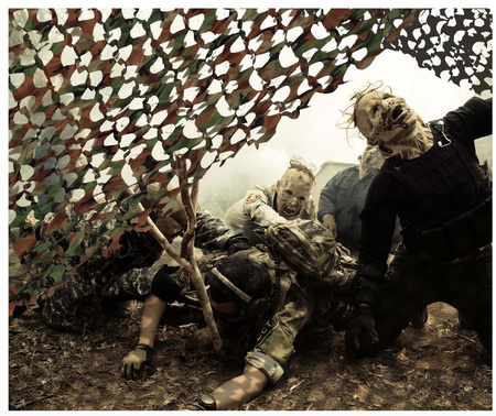 TKANINA KAMUFLAŻOWA MORO 180 X 70 CM