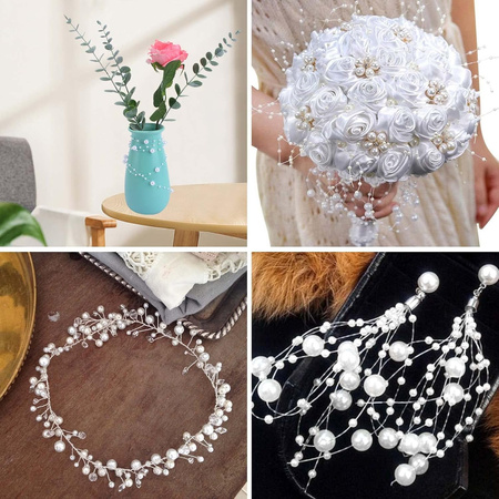 GIRLANDA PERŁOWA BIAŁA