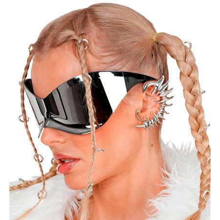 GIGANTYCZNE OKULARY SREBRNE