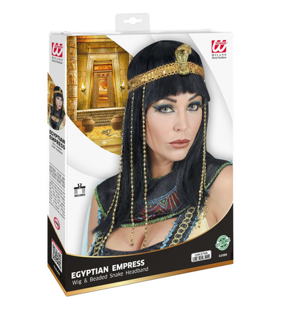 PERUKA EGIPSKA EGIPT KLEOPATRA KLEOPATRY KOBRA