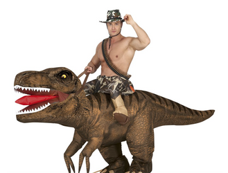 STRÓJ DMUCHANE SPODNIE DINOZAUR