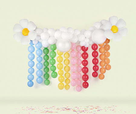 BALONY Z ŁĄCZNIKIEM 28 CM PASTELOWA CZERWIEŃ 20 SZT.